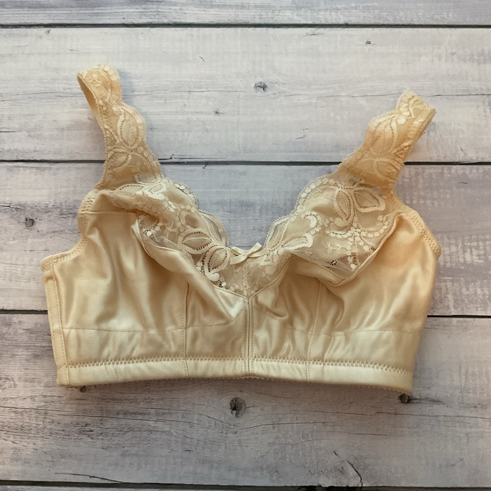 Amoena Mastectomy Bra Womens 34D Nude Beige 2112 Wireless Soft Cup